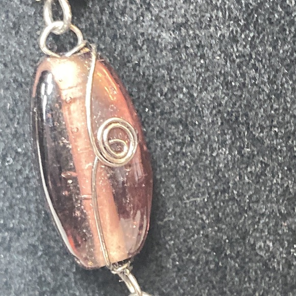 46" Extra Long Single Strand Wire Wrapped Beaded Necklace - Picture 2 of 10